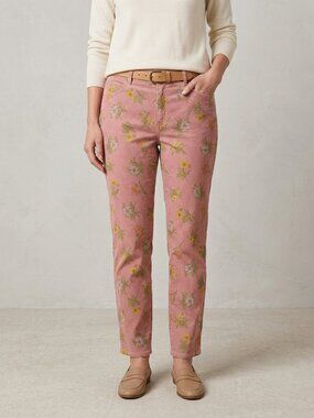 Studio Pink Pin Stripe Floral Pants